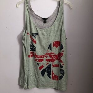 Torrid Union Jack love tank